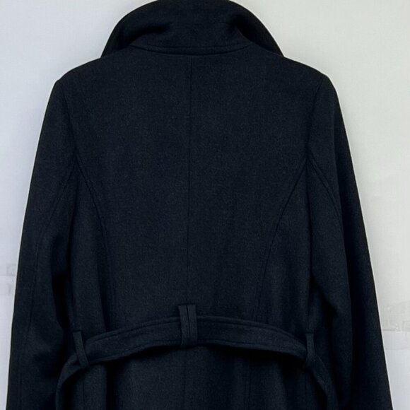 Cole Haan Signature Wool-Blend Wrap Coat in Charcoal Size L - Picture 10 of 12